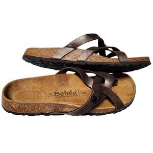 Birkenstock Betula Vinja Strappy Leather Slip On Sandals EU 42 US 11 NWOB Womens